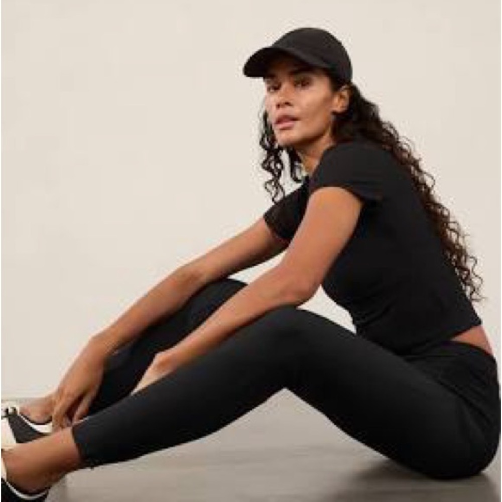 Athleta Stellar mid rise black slime street pants size Large